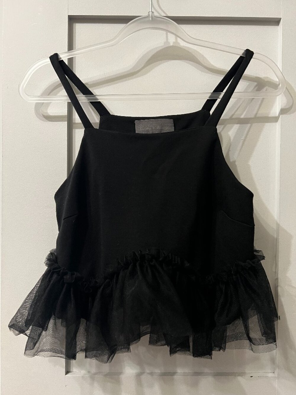 Tulle-Hem Ponte Tank